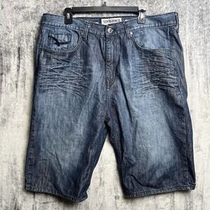 Vintage Y2K Ecko Jorts Denim Shorts Mens 40 Dark Wash Baggy Streetwear